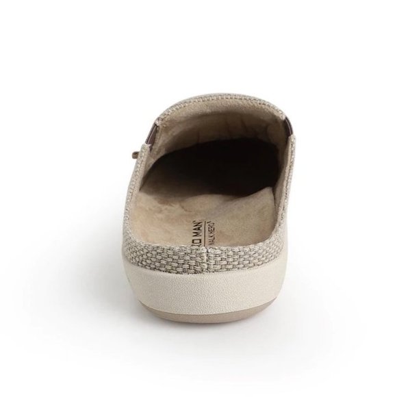 GeckoMan Men Arch Support Canvas Slipper Loafers -Cream main image 6